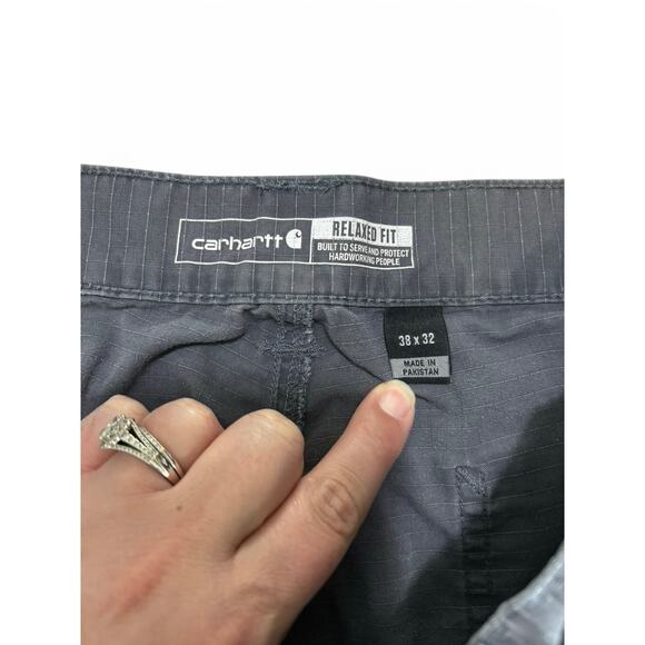 Carhartt Men's Relaxed Fit Gray Workwear Pants Straight Legged 38 x 32 - Picture 3 of 9